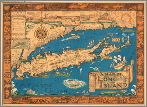 Long Island, NY, 1933 | Island map, Long island ny, Island