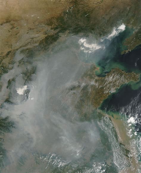 Haze Over Eastern China Natural Hazards