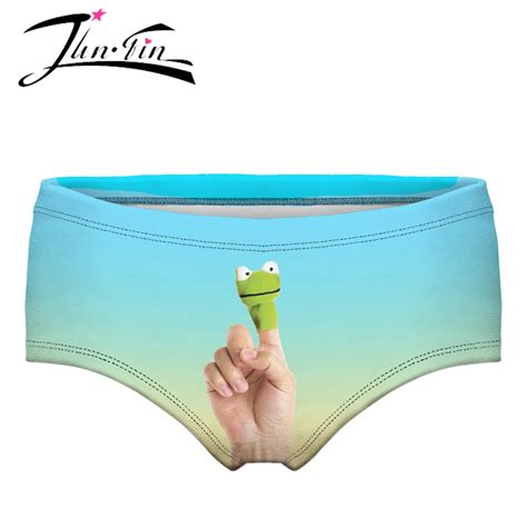 Sexy Panties Finger Fun Time 3d Printed Pink New Womens Underwear