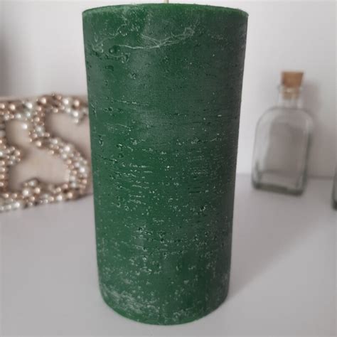 Emerald Green Pillar Candle Decorative Candles Emerald Etsy