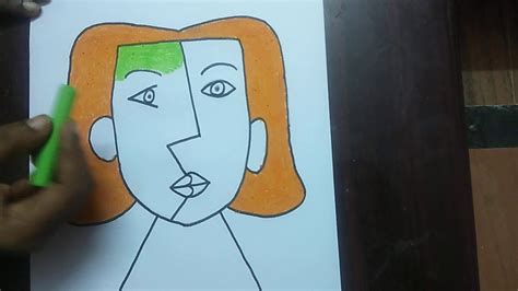 How To Draw Cubism Portrait Picasso Face Part 2 Youtube