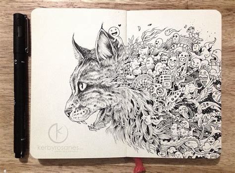New Spectacular Moleskine Doodles That Explode With Energy By Kerby