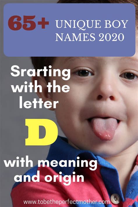 Unique Boy Names Starting With D With Meaning And Origin Unique Baby