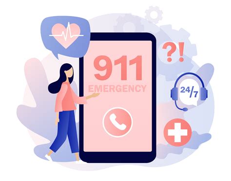 911 Emergency Call In Smartphone App Ambulance Service Assistant