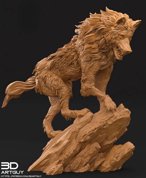 Dire Wolf by 3dartguy - Etsy