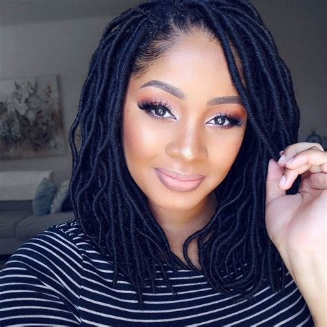 Goddess Faux Locs Crochet Curly Hair In 2020 Faux Locs Hairstyles