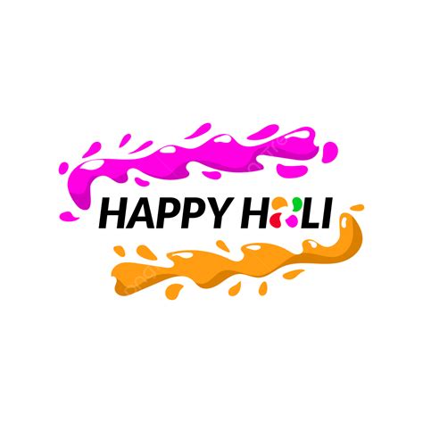 Gambar Happy Holi Desing Dengan Cat Ungu Dan Kuning Holi Indian
