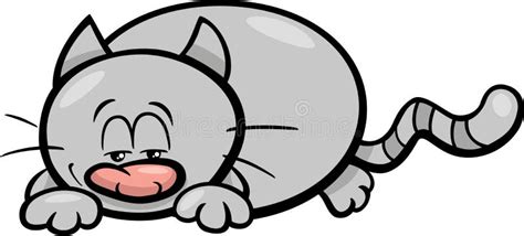 Sleepy Cat Cartoon Character Stock Vector Illustration Of Happy