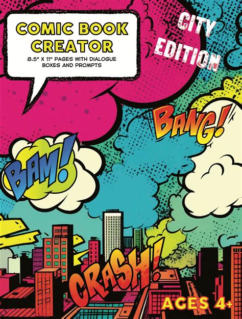 Comic Book Creator City Edition Printable Diverse City Themed Comic