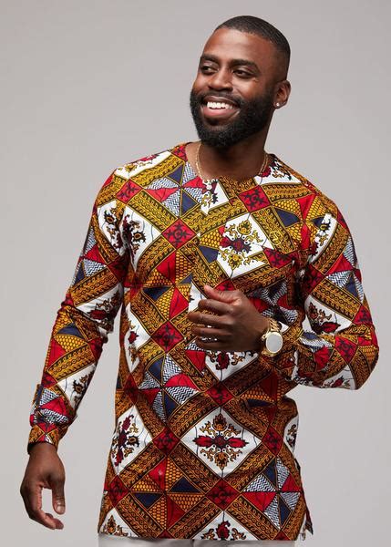 Jafari African Print Mens Shirt Mens African Clothing