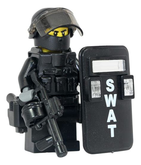 Swat Police Riot Control Officer Modern Brick Warfare Custom