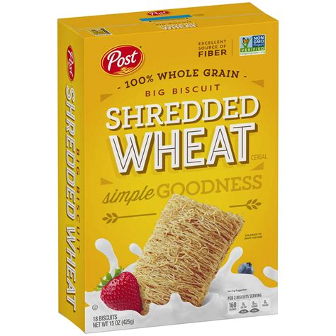 Post Big Biscuit Shredded Wheat® Whole Grain Breakfast Cereal No