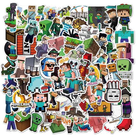 Buy Fancico Minecraft Stickers Pack Of 50 Vinyl Waterproof Stickers