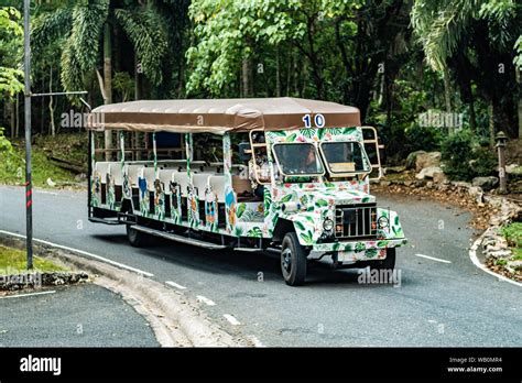 Pattaya, Thailand - May 28, 2019: Jungle safari at a zoo. Safari car in