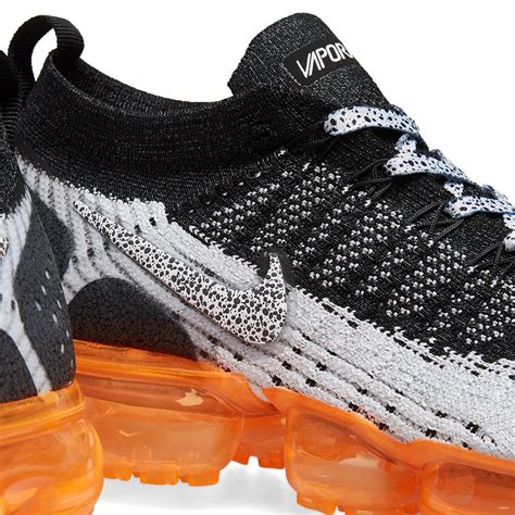 Nike Air Vapormax Flyknit 2 White Black And Total Orange End Us