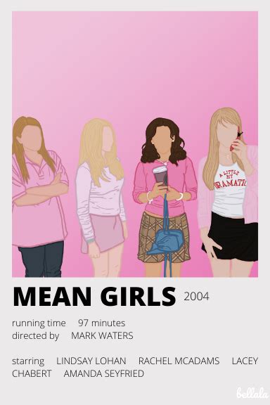 Minimalist Mean Girls Poster Film Poster Design Movie Poster Wall
