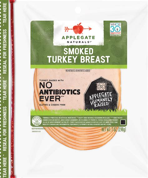Products Deli Meat Natural Smoked Turkey Breast Applegate