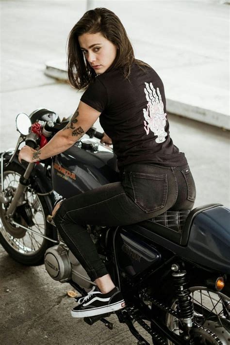 Babes On Motorcycles By Razin Cane Cafe Racer Girl Cafe Racer Bikes