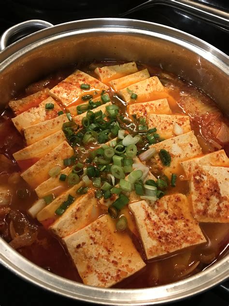 So, whatever pot you are using, and after however much cabbage and kimchi liquid you have put into the pot, fill it with a good broth of any kind. Kimchi stew (Kimchi-jjigae) recipe - Maangchi.com