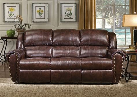 Its top grain leather upholstery is naturally water and mildew resistant, and it's treated with a protective wax finish, so it's kid and pet friendly. Cognac Brown Bonded Leather Living Room Sofa w/Recliner Seats