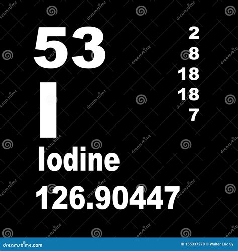 Periodic Table Of Elements Iodine Stock Illustration Illustration Of
