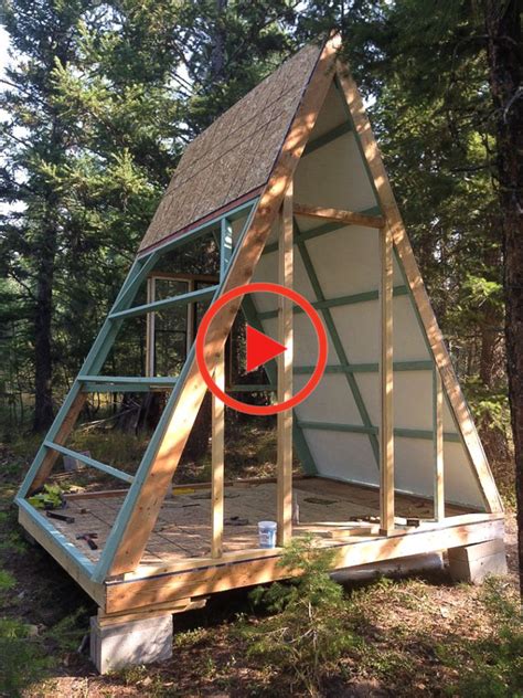 Couple Builds Tiny A Frame Cabin For Just 700 Tiny A Frame Cabin A