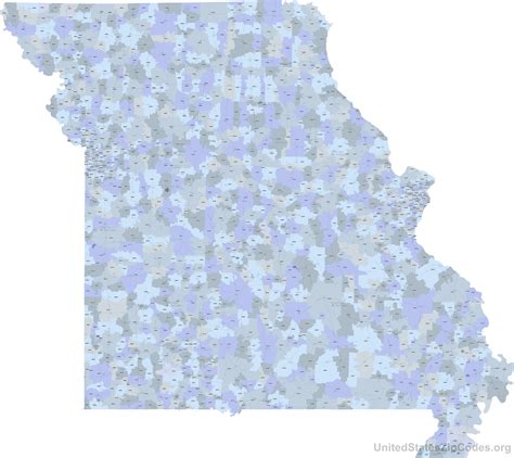 Missouri Zip Code Map Free United States Map