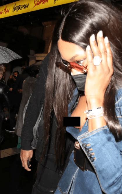 Naomi Campbell Suffers A Nip Slip While Going Braless In A Plunging Denim Co Ord Connect Naija