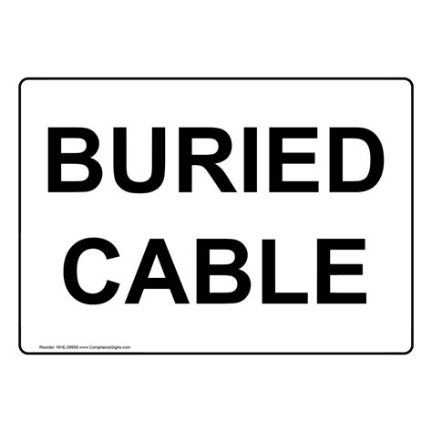 Electrical Underground Sign Buried Cable