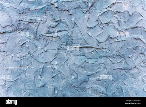 Trowel Plaster Plastered Wall Blue Color Rough Surface Full