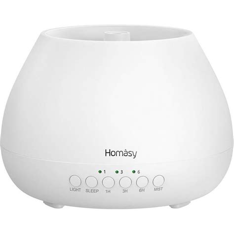 Homasy Essential Oil Diffuser 500ml Aroma Diffuser Humidifier For Large Room With Timer