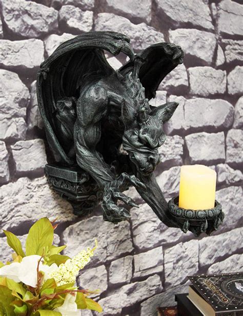 Ebros Whitechapel Manor Winged Servant Gargoyle Decorative Candle