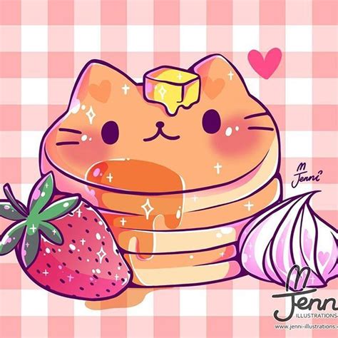 Kitty Pancakes Pancakes Kittypancakes Foodart Strawberry