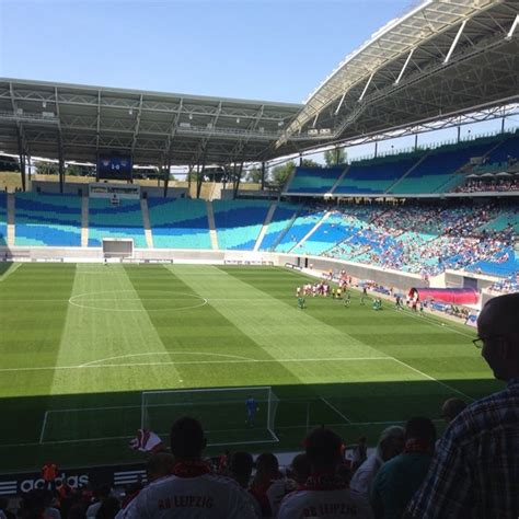 Plans for leipzig's central stadium were presented as rb leipzig vs glasgow rangers | glasgow supporters walk to the stadium. Red Bull Arena - Mitte - Leipzig, Sachsen