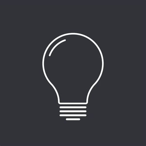 Light Bulb Outline Icon Modern Minimal Flat Design Style Thin Line