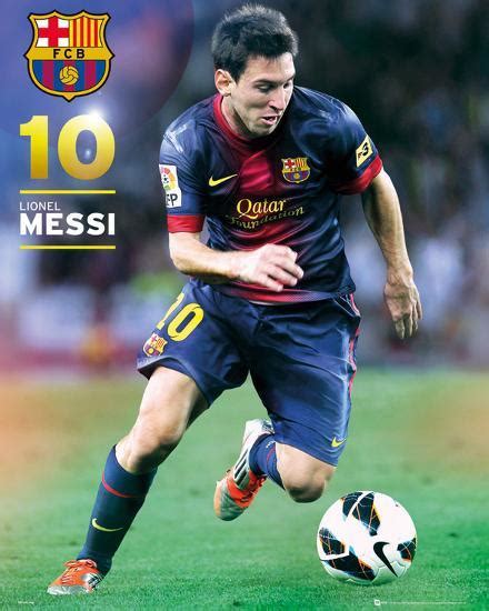 Barcelona Lionel Messi Number 10 201213 Action Poster Poster