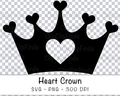 Heart Crown Svg