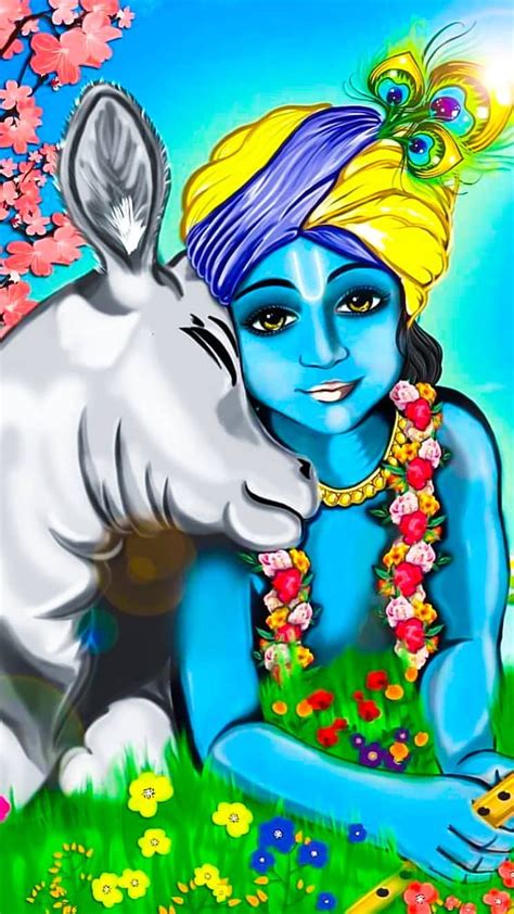 Krishna Animation Lord Krishna Cartoon Riligious Hindu God Bhakti