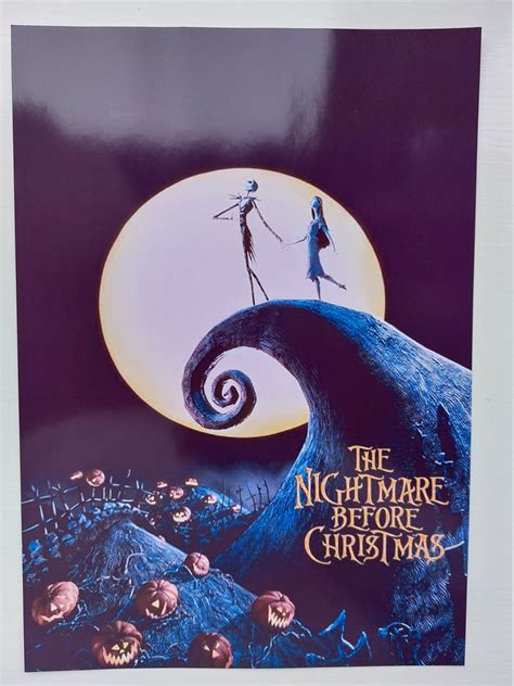 The Nightmare Before Christmas Movie Poster And Autograph Etsy