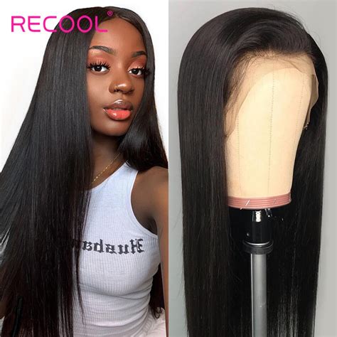 Aliexpress Buy Straight Lace Front Human Hair Wigs Glueless Full