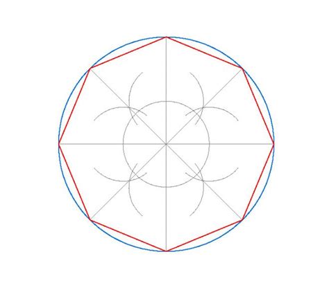 Octogono Poligono Circunferencia Técnicas De Dibujo
