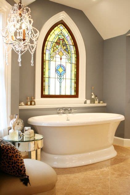 Pan of interior of bathroom with vintage french bathtub victorian gothic revival style. Goth Glamour for Halloween and Beyond | Gothic bathroom ...