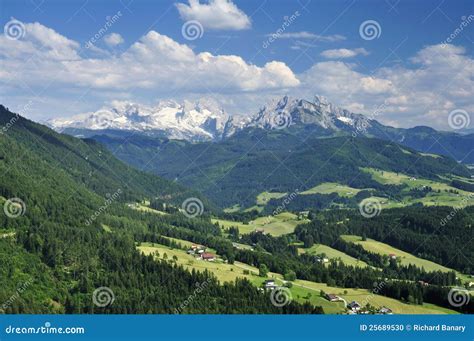 Dachstein Mountains Stock Photo Image Of Area Clouds 25689530