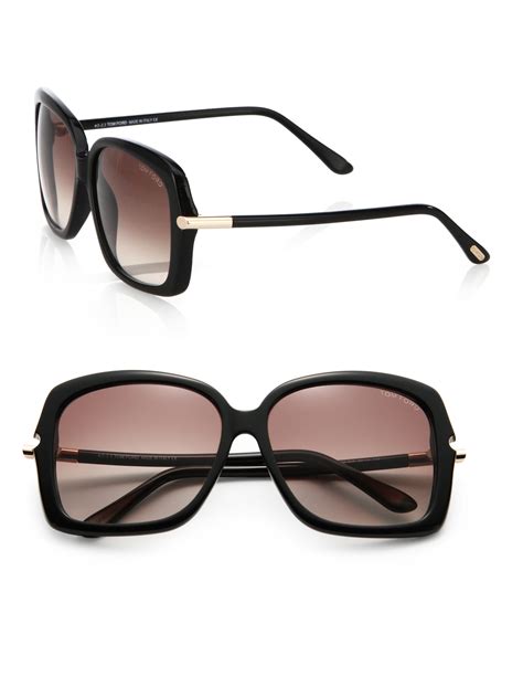 Tom Ford Paloma Oversized Square Sunglasses In Black Lyst