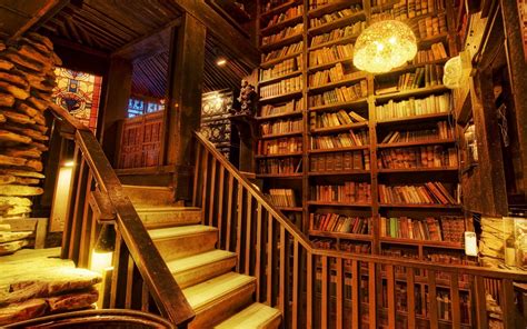 World Architecture Room Library Wood Retro Cabin Resort Hdr