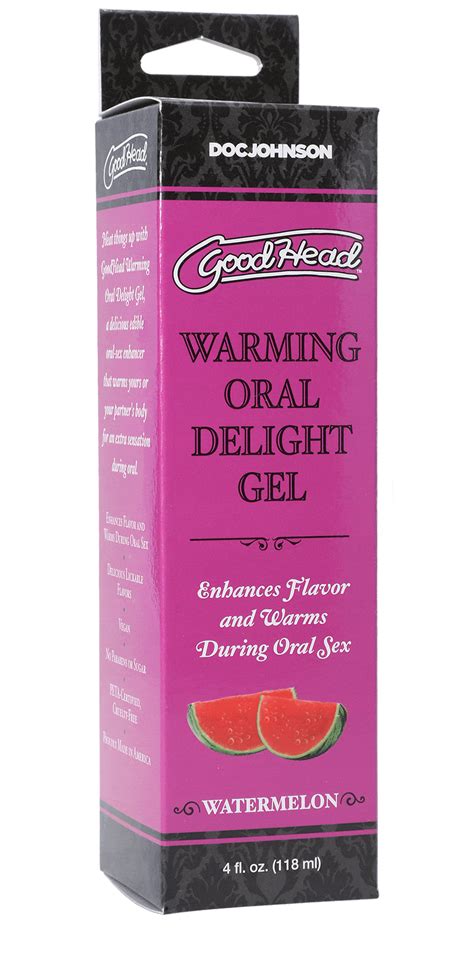 goodhead warming oral delight gel watermelon 4 fl oz doc johnson i adore love