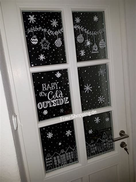 Vorlagen Fensterdeko Weihnachten Kreidestift