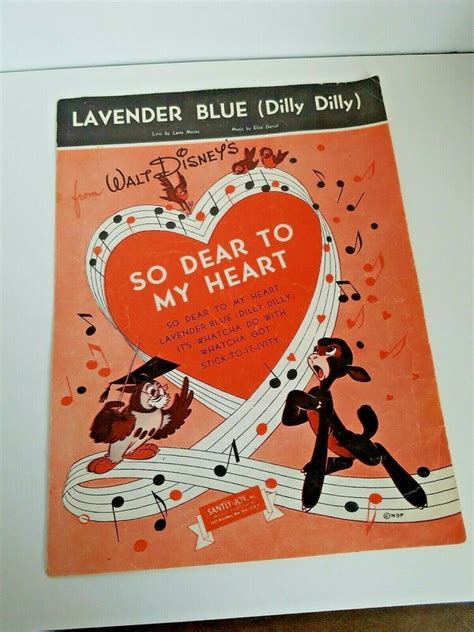 Lavender Blue Dilly Dilly 1948 Walt Disneys So Dear To My Heart Ebay