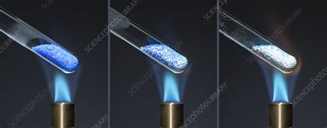 Dehydration Of Copper Sulphate Stock Image C0307643 Science