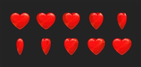 Premium Vector Animated Red Heart Sequence Sprite Sheet Love